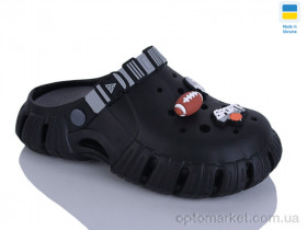 Купить Крокси жіночі 6770 чорний-сірий Gipanis чорний