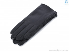 Купить Рукавички жіночі 718 black шкіра кози махра Rubi чорний