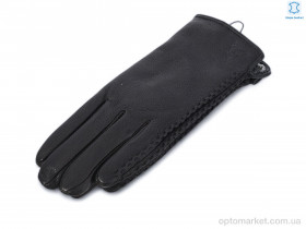 Купить Рукавички жіночі 718 black шкіра олень махра Rubi чорний