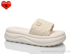 Купить Шльопанці жіночі 721 Jiao Li Mei бежевий