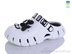 Купить Крокси жіночі 77 біло-чорний Gipanis білий