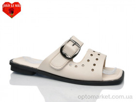 Купить Шльопанці жіночі 815 Jiao Li Mei бежевий