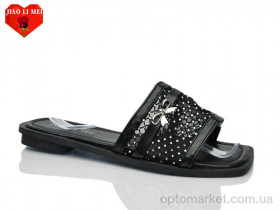 Купить Шльопанці жіночі 816-1 Jiao Li Mei чорний