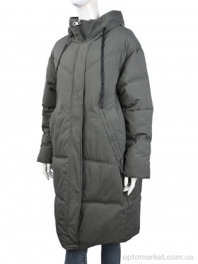 Купить Пальто жіночі 8801 green (09075) JINGPINFUSHI зелений