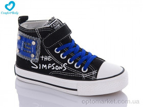 Купить Кеди дитячі 9111-1 ч-синій Comfort-baby чорний