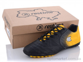 Купить Футбольная обувь мужчины DM020810-1 black-white-yellow Restime черный
