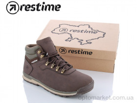 Купить Ботинки мужчины KMZ19862 brown Restime коричневый