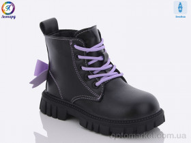 Купить Ботинки детские A001 black-violet Леопард черный