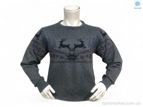 Купить Светр чоловічі A03 т.сірий Wool Path сірий