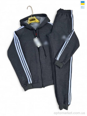 Купить Спортивний костюм чоловічі Ads т.сірий A.idas сірий