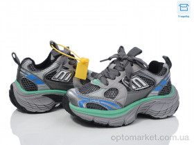 Купить Кросівки дитячі B001-1 сіро-зелені (26-30) КалориЯ сірий