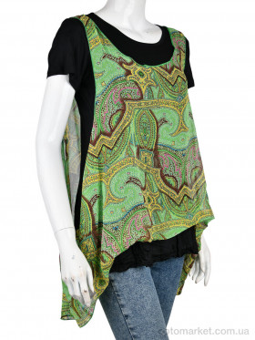 Купить Футболка жіночі B0107-1 (10907) green DuDuBoBo зелений