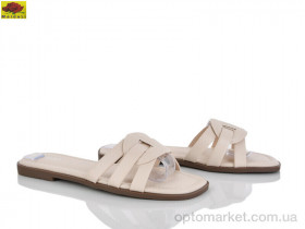 Купить Шльопанці жіночі D505-10 Mei De Li бежевий