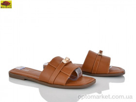 Купить Шльопанці жіночі D505-15 Mei De Li коричневий