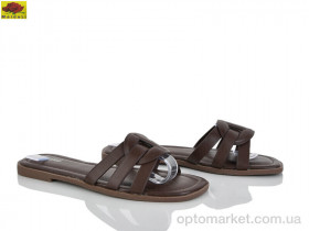 Купить Шльопанці жіночі D505-8 Mei De Li коричневий
