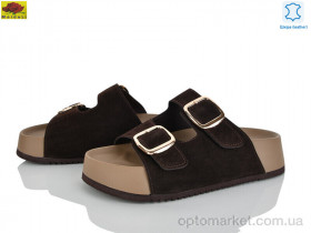 Купить Шльопанці жіночі D86-11 Mei De Li коричневий