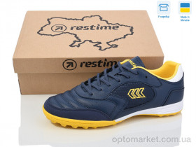 Купить Футбольне взуття чоловічі DM024409-1 navy-yellow Restime синій