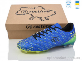 Купить Футбольне взуття чоловічі DM024412-2 royal-lime Restime синій