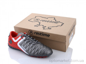 Купить Футбольная обувь мужчины DMB21705-1 d.grey-red-white Restime серый