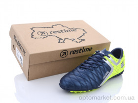 Купить Футбольная обувь мужчины DMB21705-1 navy-silver-lime Restime синий
