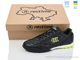 Купить Футбольне взуття дитячі DW024133-1 black-lime Restime чорний