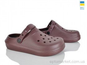 Купить Крокси жіночі E161 шоколад Progress коричневий