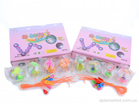 Купить Дитячі товари F00564 mix М'яч-стрибун світиться з водою зі шнурком 12шт/уп LOOK&BUY