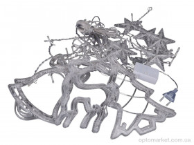 Купить Господарські товари F7886M різдвяний світлодіодний підвісний світильник Сніжинка, Сніговик, Санта-Клаус, різнокольоровий довжина 408см 7garden