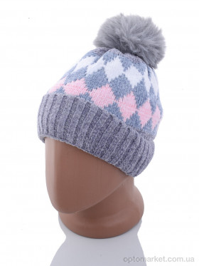 Купить Шапка дитячі KA182-3 grey травка Red Hat сірий