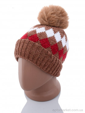Купить Шапка дитячі KA182-4 brown травка Red Hat коричневий