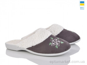 Купить Капці жіночі Кредо 13ДР116 вишивка сірий Kredo сірий