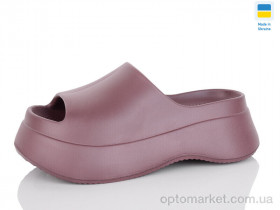 Купить Шльопанці жіночі N141 шоколадний Lot Shoes бордовий