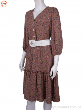 Купить Сукня жіночі Плаття штапель brown Exclusive коричневий