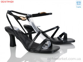 Купить Босоніжки жіночі QQ127-1 Панда чорний