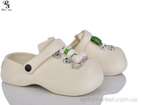 Купить Крокси жіночі QQ72-2 Панда бежевий