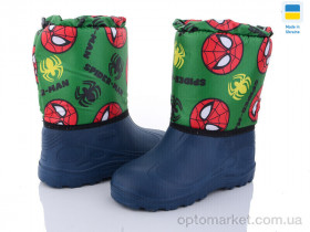 Купить Чоботи з піни дитячі СПП спайдер мен зелений 2025 Demur синій