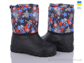 Купить Чоботи з піни дитячі СПП Зірки синій-червоний 2025 Demur чорний