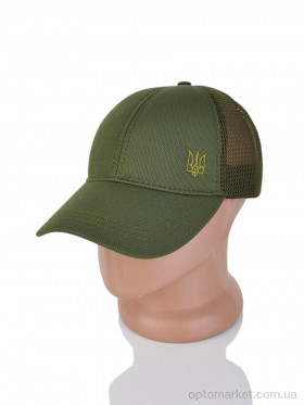 Купить Кепка чоловічі Трикотаж з вишивкою тризуб та сіткою green STARK зелений