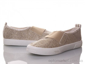 Купить Слипоны женские W2850-1-rezinka-gold Demur золотой