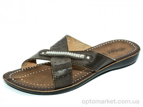 Купить Шльопанці жіночі Ж036 коричневый Waldem коричневий