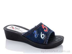 Купить Шльопанці жіночі ЖК011 джинс Oscar синій