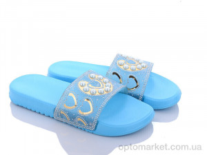 Шльопанці жіночі 001X-7013-373 Luck Line блакитний  оптом от Optomarket