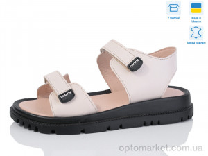 Босоніжки жіночі 002-1 беж шкіра Lena бежевий  оптом от Optomarket
