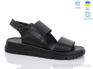 Босоніжки жіночі 002-10 чорна шкіра Lena чорний  оптом от Optomarket