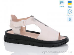 Босоніжки жіночі 002-12 беж шкіра Lena бежевий  оптом от Optomarket