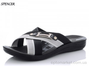 Шльопанці чоловічі 007 черный Spencer чорний  оптом от Optomarket