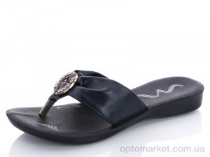 Шльопанці жіночі 01-07 черный Mona чорний  оптом от Optomarket