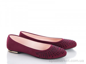 Балетки жіночі 01 old Мишель бордовий  оптом от Optomarket