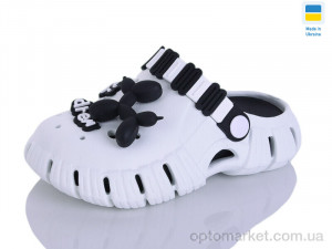 Крокси дитячі 012 біло-чорний Gipanis білий  оптом от Optomarket