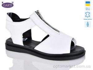 Босоніжки жіночі 0127 біла шкіра Garti білий  оптом от Optomarket